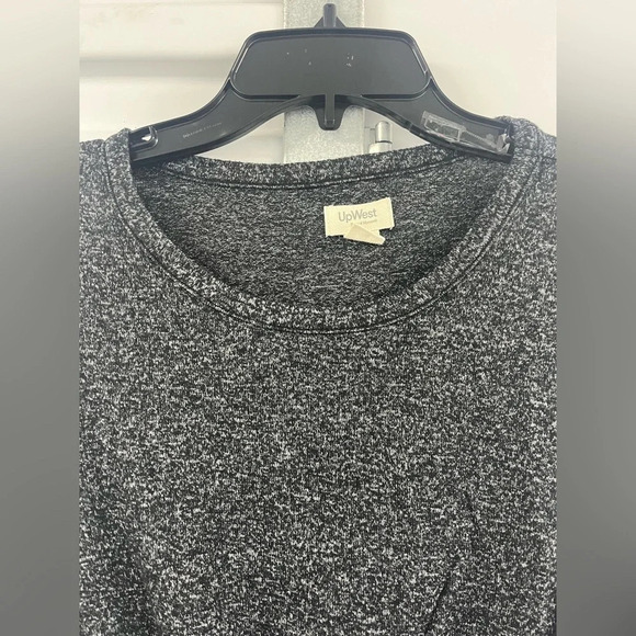 UpWest Long Sleeve Twist Front Grey Shirt size Large - Picture 3 of 6